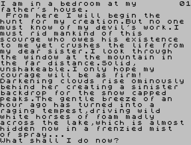 Frankenstein - ZX Spectrum game screenshot (1987) by CRL Group